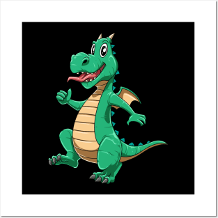 Happy Birthday Dragon Lovers Cute Kids Bday Posters and Art